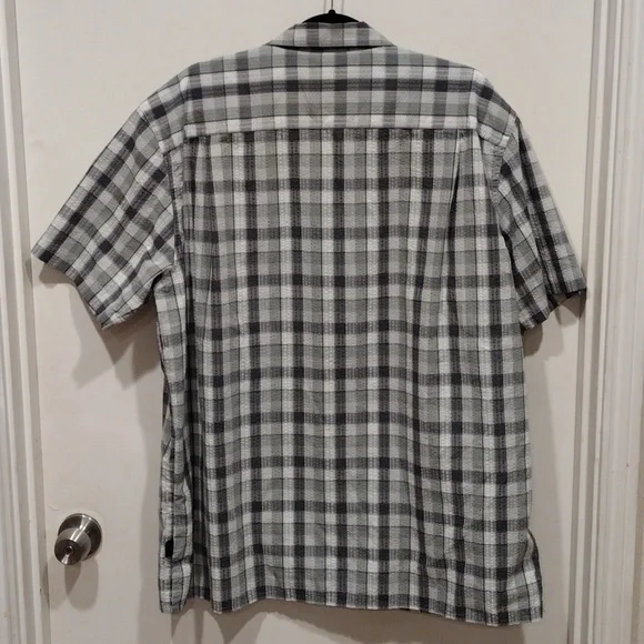 Patagonia Men's Gray Plaid Puckerwear Seersucker Textured Shirt Sz XXL-Gorpcore - Picture 6 of 7